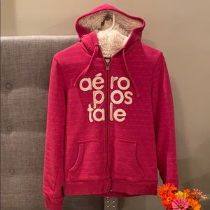 Aeropostale fur lined zip up jacket